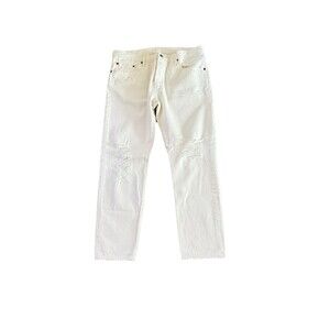 Levi's 501 Jeans Mens Size 30x32 501‎ CT Customized Tapered Distressed White